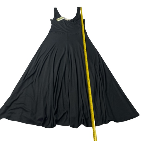 Marine Layer Black Lexi Rib Fit & Flare Midi Sleeveless Dress Women Sz M - Picture 9 of 12
